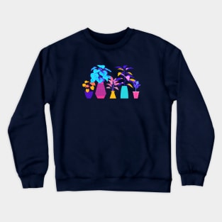 Colorful tropical indoor plants Crewneck Sweatshirt